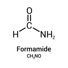 Wall Mural - chemical structure of Formamide (CH3NO)