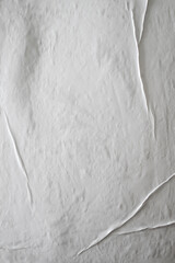 Aufkleber - Blank white glued paper for poster texture overlay. Crumpled and wrinkled pattern for background. Matted wet paper for mockup posters, flyer,  brochure, and banner design