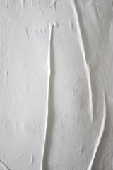 Aufkleber - Blank white glued paper for poster texture overlay. Crumpled and wrinkled pattern for background. Matted wet paper for mockup posters, flyer,  brochure, and banner design