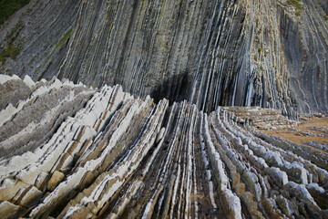 Wall Mural - Famous flysch of Zumaia, Basque Country, Spain