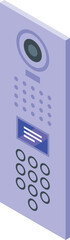 Poster - Intercom icon isometric vector. Video camera. Door phone