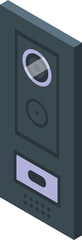 Poster - Call security icon isometric vector. Video intercom. Door system