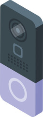 Poster - Motion intercom icon isometric vector. Video door. System bell