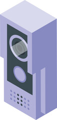 Poster - Intercom bell icon isometric vector. Video door. Camera system