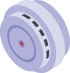 Poster - Smoke detector system icon isometric vector. Fire alarm. Home safety