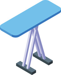 Poster - Small ironing board icon isometric vector. Iron room. Home table