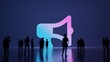 © Destrosvet - 3d rendering people in front of symbol of bullhorn on background