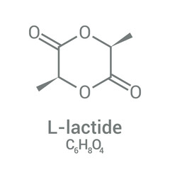 Sticker - chemical structure of L-lactide (C6H8O4)