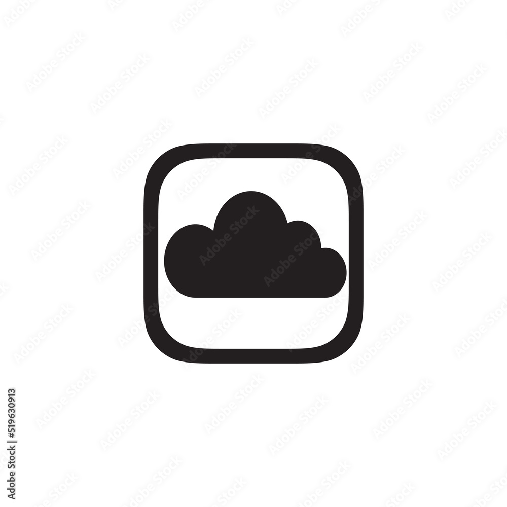 Trendy cloud app icon in flat style isolated on white background. Icon ...