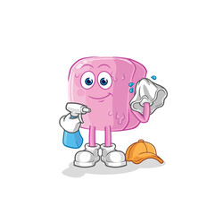 nail cleaner vector. cartoon character