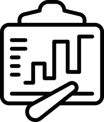 Poster - Draw lesson icon outline vector. Learn plan. Exam learning