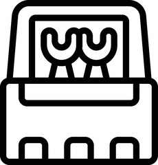 Poster - Construction toolbox icon outline vector. Tool box. Equipment kit