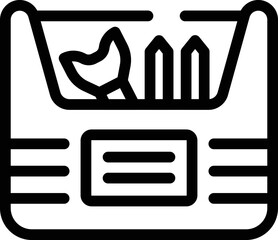 Poster - Home toolbox icon outline vector. Tool box. Open kit