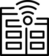 Poster - wifi vpn icon outline vector. data access. server system