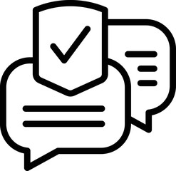 Poster - vpn chat icon outline vector. private internet. secure software
