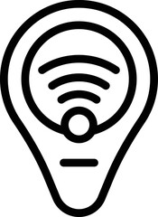 Poster - vpn location icon outline vector. online system. access server