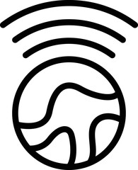 Poster - Global wifi system icon outline vector. Private internet. Online server