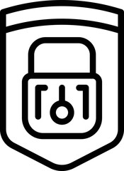 Poster - security online icon outline vector. software location. server system