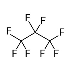 Sticker - chemical structure of Octafluoropropane (C3F8)