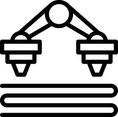 Poster - Printer 3d machine icon outline vector. Print vehicle. Model travel