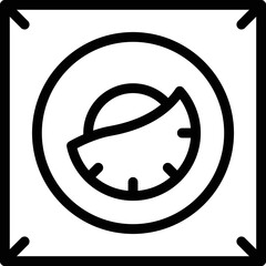 Poster - Seat plastic icon outline vector. Printer design. Brake side