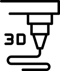 Poster - 3d side printing icon outline vector. Industry product. Machine brake