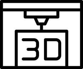 Poster - 3d printing icon outline vector. Side industry. Car engine
