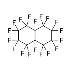 Sticker - chemical structure of Perfluorodecalin (C10F18)