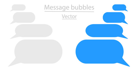 Poster - Message bubbles icons.  Table of vector messages. Chat design.  Vector for billboards, apps and web 