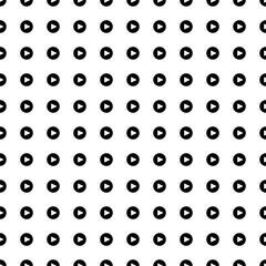 Poster - Square seamless background pattern from black play symbols. The pattern is evenly filled. Vector illustration on white background