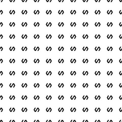 Poster - Square seamless background pattern from geometric shapes. The pattern is evenly filled with big black polymer symbols. Vector illustration on white background