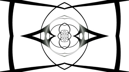 Poster - Kaleida lines. Computer generated 3d render