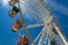 Ferris Wheel In The City Center.