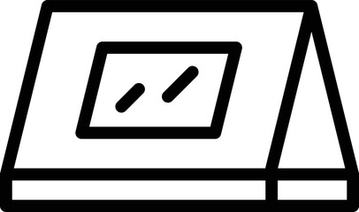 Poster - Modern house roof icon outline vector. Repair renovation. Home worker