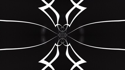 Poster - Kaleida lines. Computer generated 3d render
