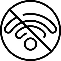 Poster - Wifi error connect icon outline vector. Lost connection. Internet page