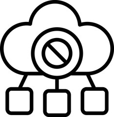 Poster - Cloud page icon outline vector. Internet lost. Connect socket