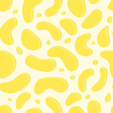 Seamless Pattern With Yellow Drop Liquid  
