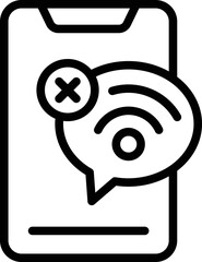Poster - Phone lost connection icon outline vector. Website connect. Online site