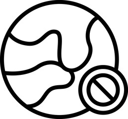Poster - Global lost connection icon outline vector. Internet error. Online connect