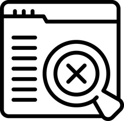Poster - Web error search icon outline vector. Lost connection. Page connect