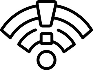 Poster - Wifi lost connection icon outline vector. Internet error. Connect online