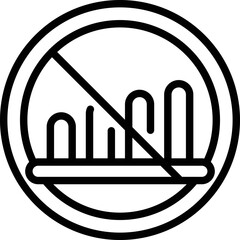 Poster - Signal lost connection icon outline vector. Internet error. Computer connect
