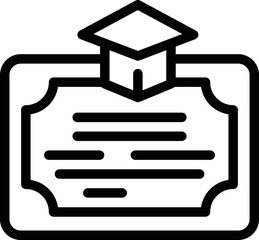 Poster - Manager diploma icon outline vector. Worker report. Business team