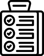 Poster - To do list icon outline vector. Work success. Group management