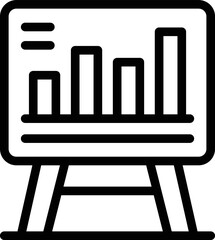 Poster - Meeting banner icon outline vector. Office strategy. Worker report