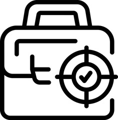 Poster - Manager case icon outline vector. Office strategy. Meeting people
