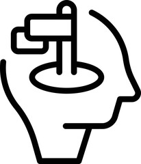 Poster - Top team manager icon outline vector. Meeting office. Group management