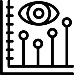 Poster - Graph point icon outline vector. Business company. Manager group