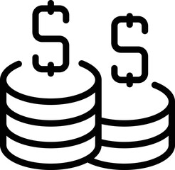 Poster - Money stack icon outline vector. Company manager. Seo goal